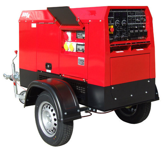 Mobile trolley 20kw Generator TIG MIG 400A Welder Machine Heavy duty diesel engine driven 600A 500Amps DC welding plant