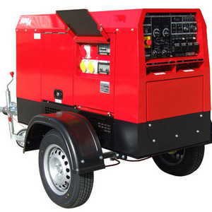 Mobile trolley 20kw Generator TIG MIG 400A Welder Machine Heavy duty diesel engine driven 600A 500Amps DC welding plant