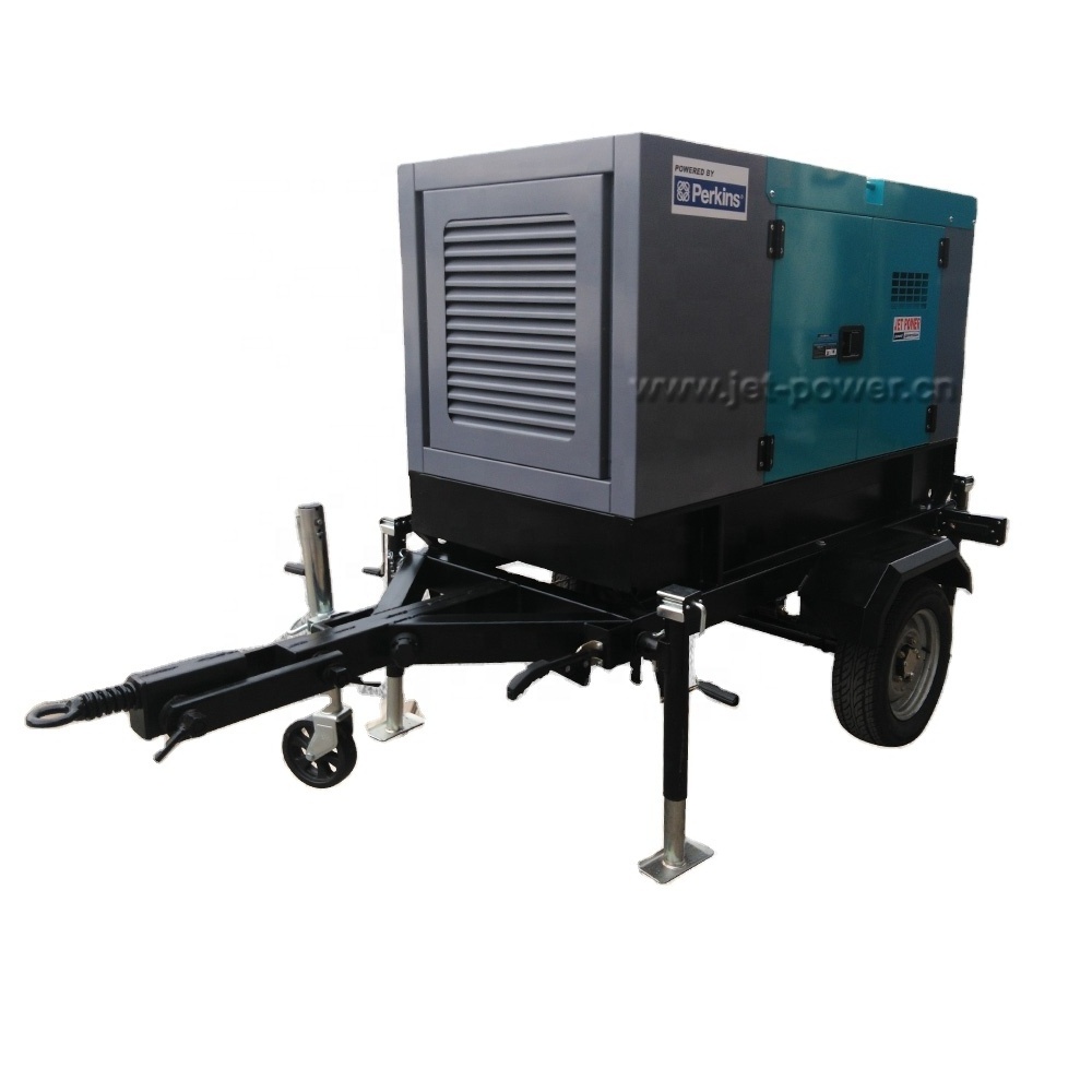 Portable Power Station 20KVA 30KVA 50KVA 100KVA 150KVA 200KVA KW Silent Soundproof Trailer Diesel Generator 2 Wheels/4 Wheels