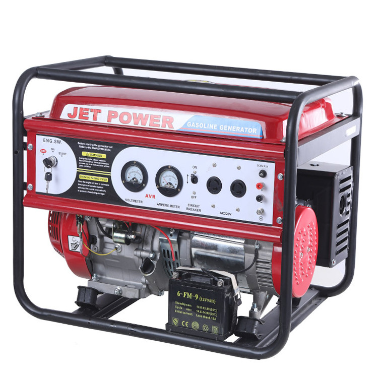 Gasoline genset 2kva 2.5kva 5kva 6kva low rpm small power electric start generator set silent