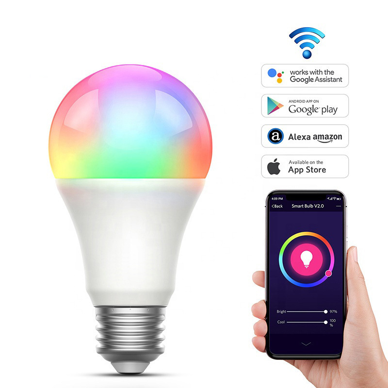 Smart Home 9w E26 E27 B22 Rgbcw Led Lights Smart Lighting Matter Bulb For Alexa Google Homekit