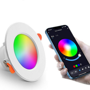 WiFi Smart LED Downlight Dimming Round Spot Light 7W RGB Color Changing 2700K-6500K Warm Cool light Work with Alexa Google Home