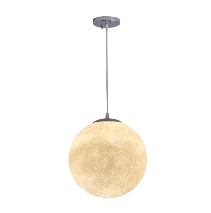 30cm 80cm Modern Resin Round  Light Lunar Chandeliers 3D Printing Planet Moon Hanging Lamps 3D Ball Spherical Light Fixture