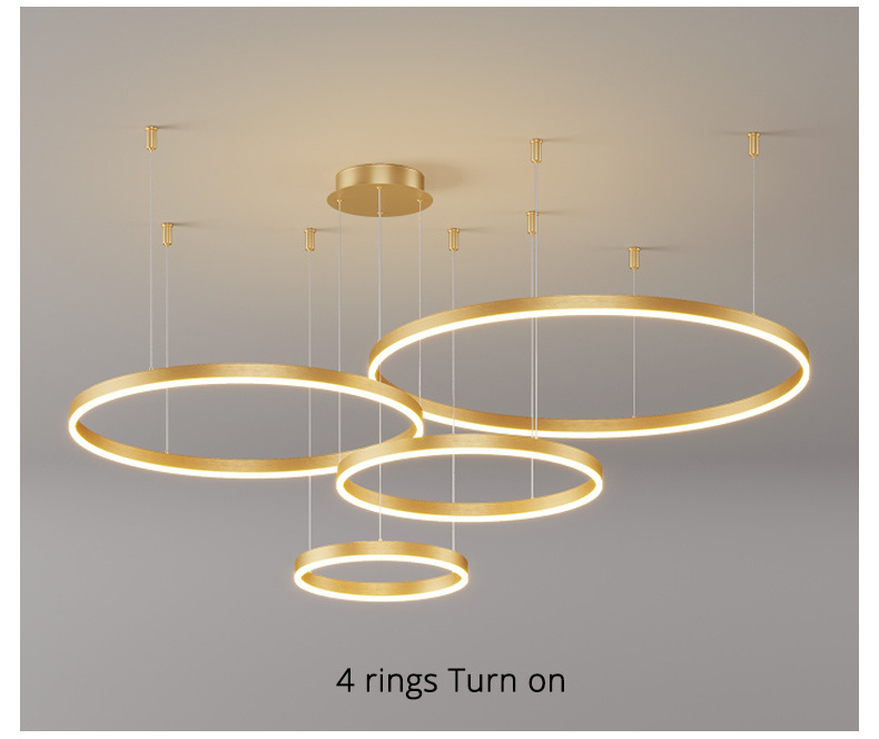 Modern Circle Round Ring Led Black Pendant Light Loft Living Room Dining Room Kitchen Bar Lighting Fixture Dia 28/40/50cm