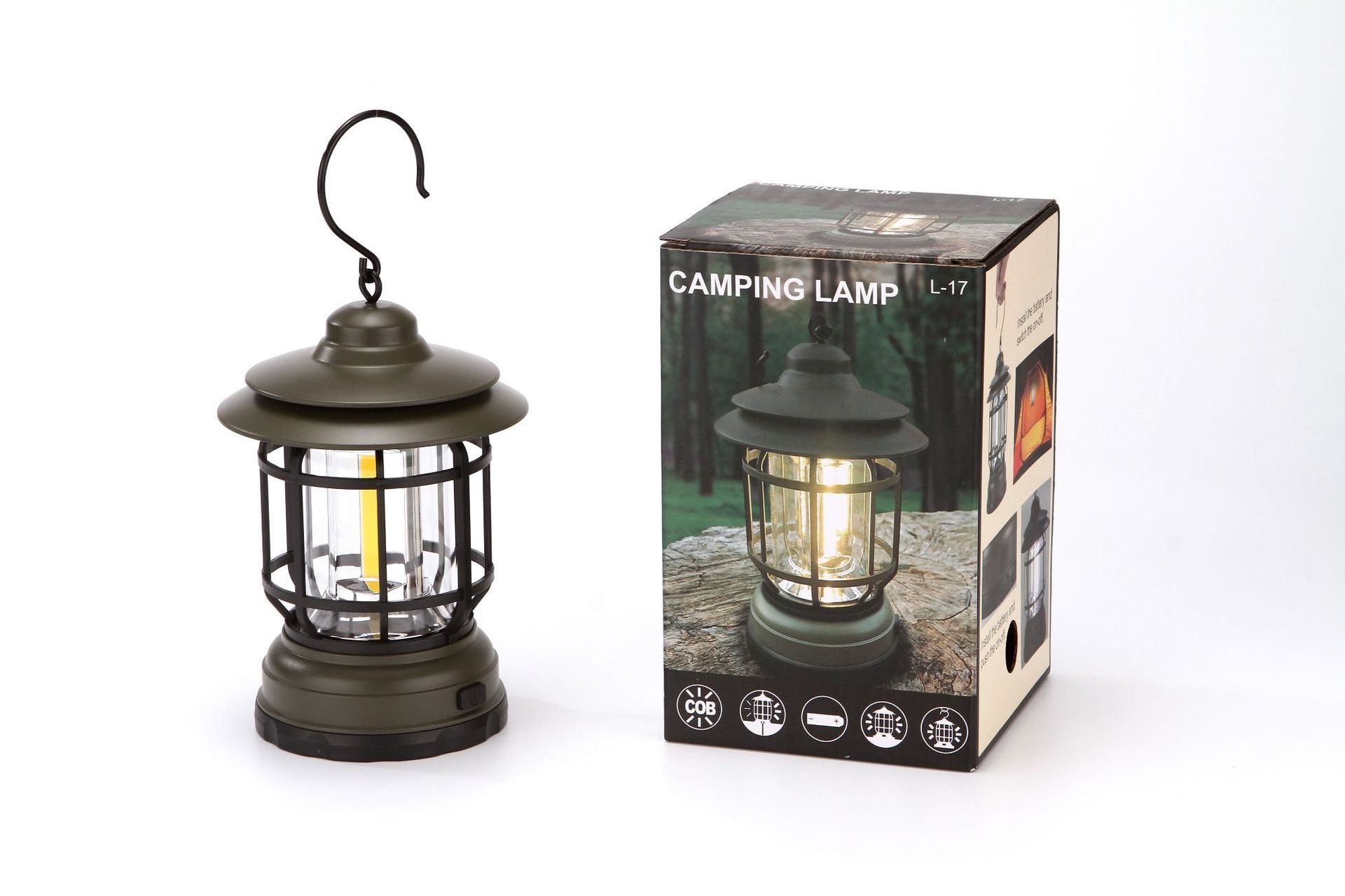 Rechargeable Solar LED Camping Lantern Outdoor Portable Lantern Flashlight 5 Modes Water Resistant Hanging Lantern Tent Light