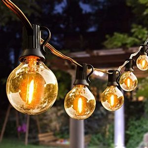 Solar powered or battery operated LED G40 solar string lights for Christmas tree light water powered string lights