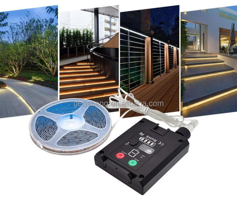 Outdoor Smart Solar Led Strip Lights Waterproof 4v With Remote Multicolour 5meter Address Led Domed Neon Flex Smd 2835 5050