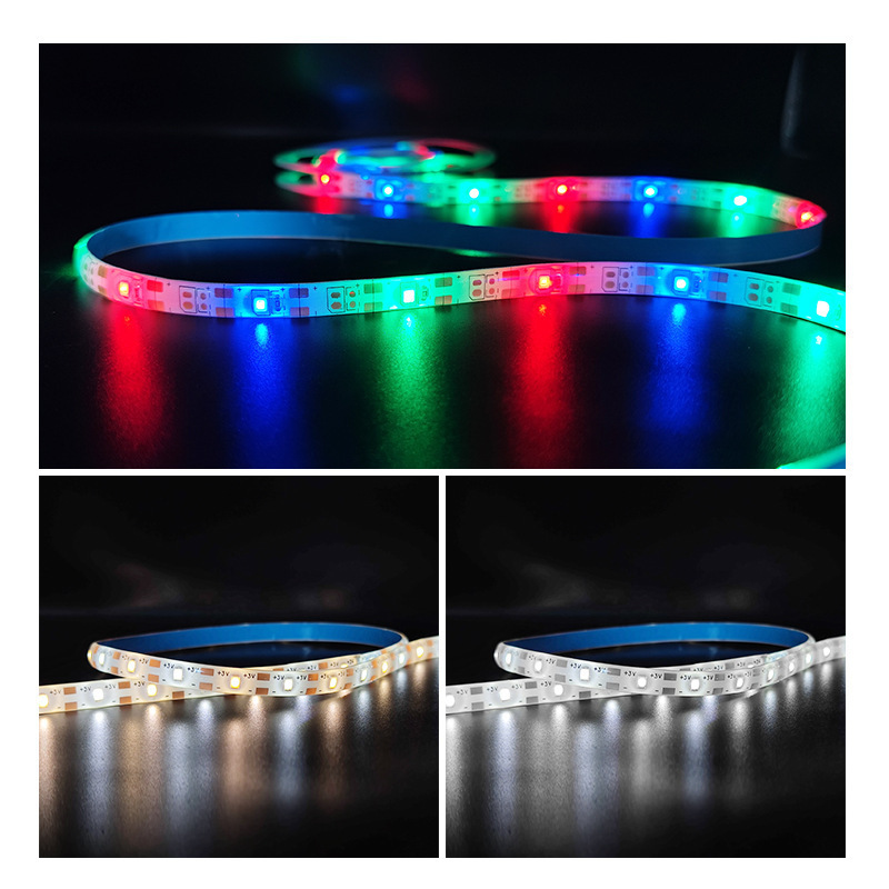 Outdoor Smart Solar Led Strip Lights Waterproof 4v With Remote Multicolour 5meter Address Led Domed Neon Flex Smd 2835 5050