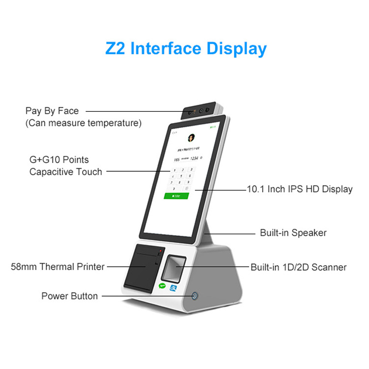 10.1 inch Capacitive screen face payment Android Pos Tablet with retail shop cash register