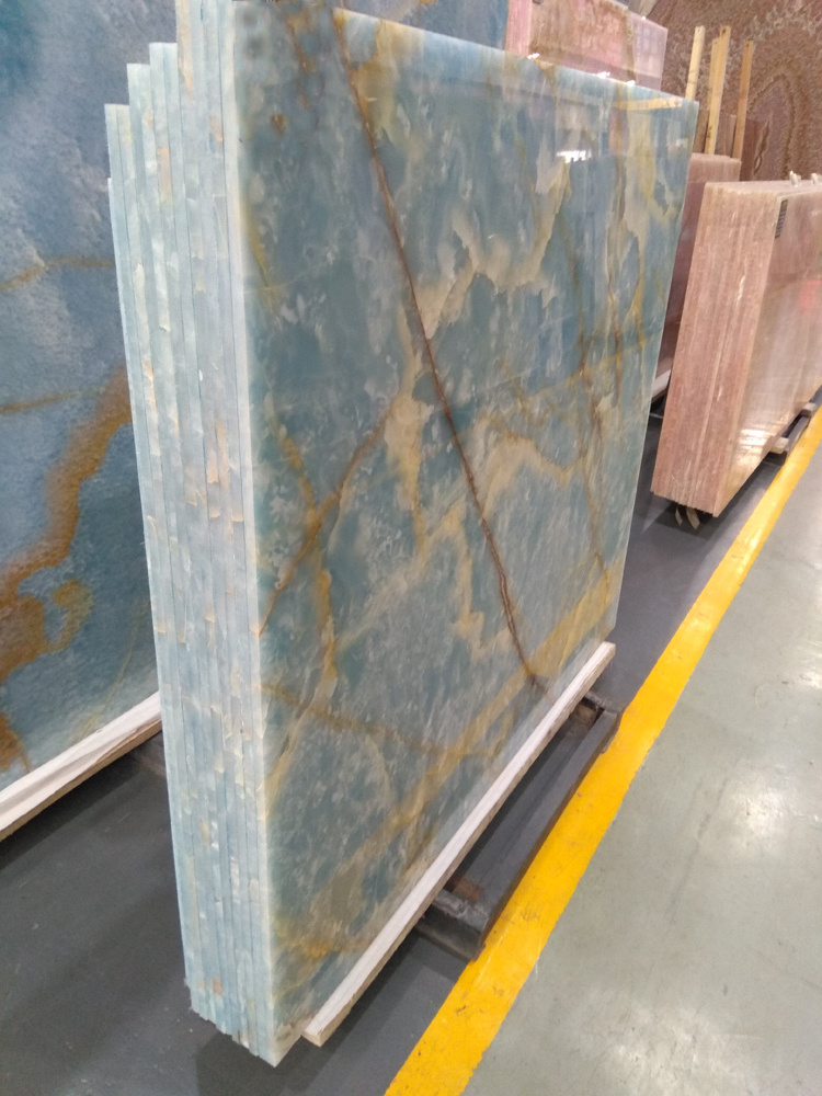 Wall Panel Natural Stone Blue Tile Slab Marble