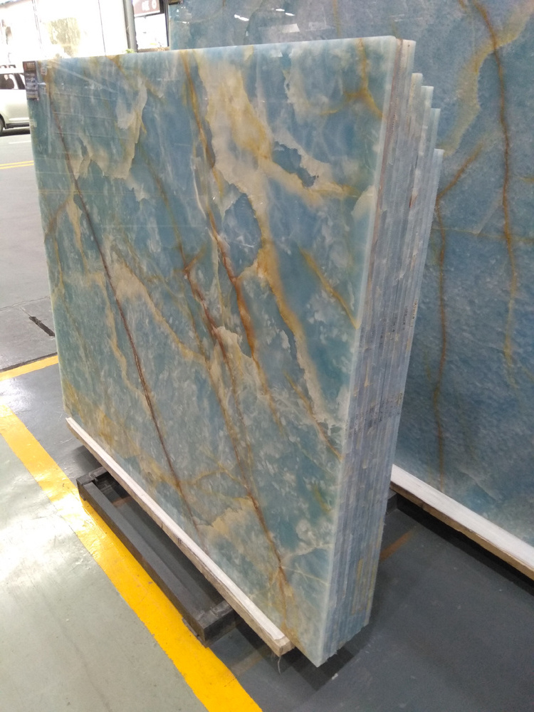 Wall Panel Natural Stone Blue Tile Slab Marble