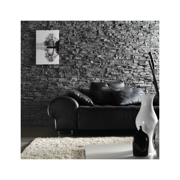 Culture Split Slate Natural Black Wall Panel Cladding Tile Stone Veneer