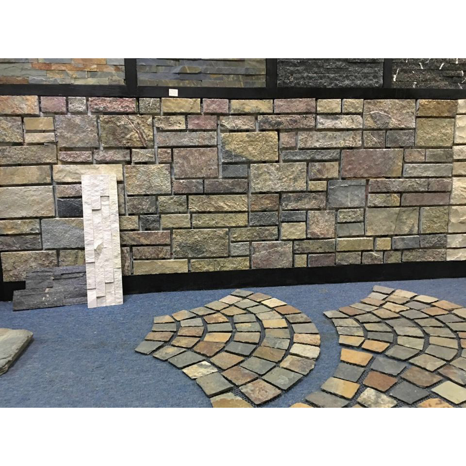 Hot Sale Cheap Natural Stone Slate Plate Cladding Veneer Wall Panel