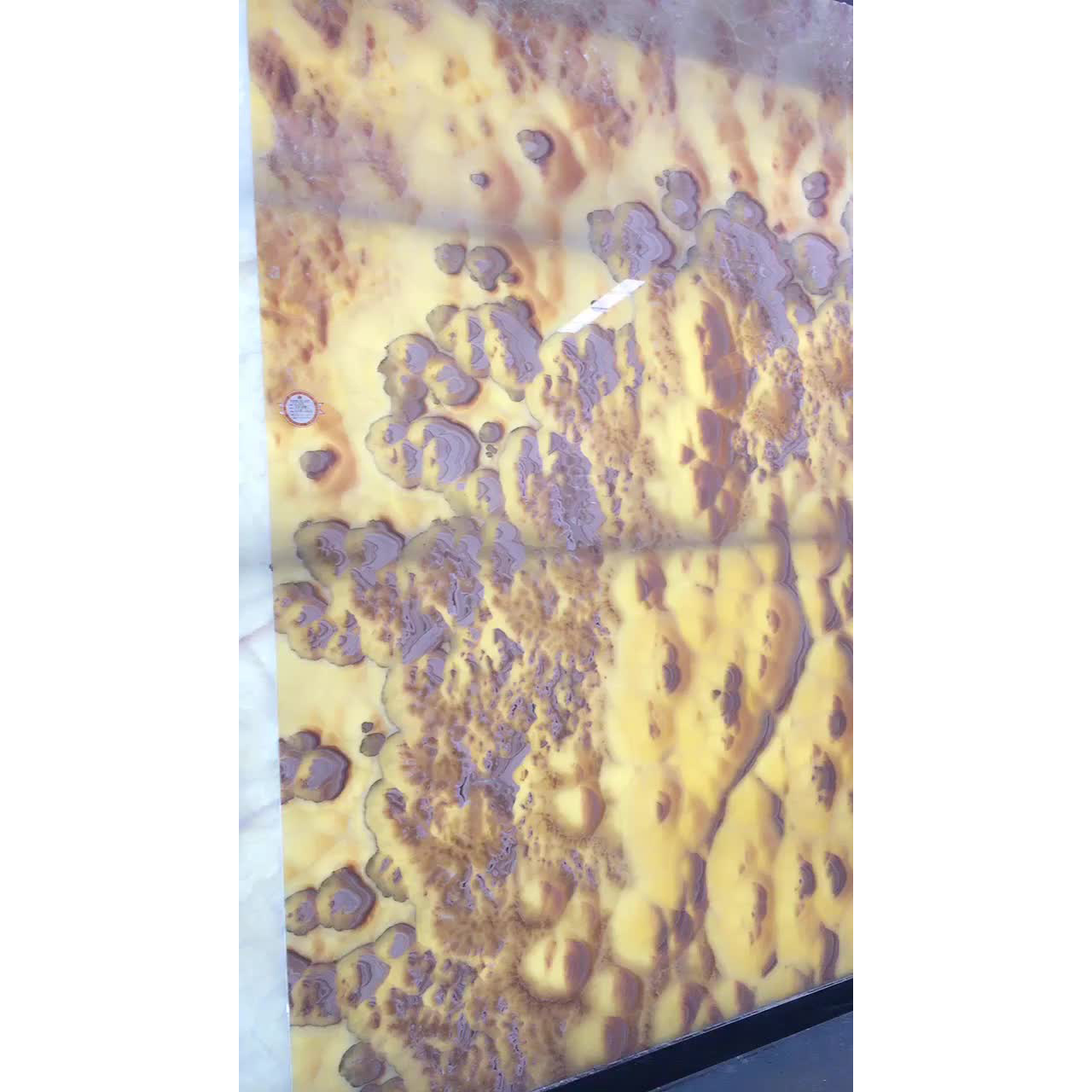 Natural Stone Cream Yellow Onyx Marble Slab From China