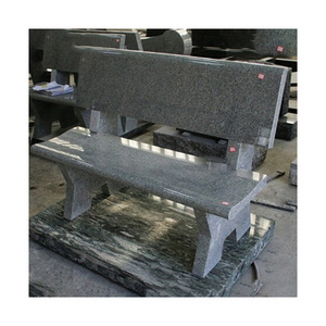 Memorial Garden Grey Granite Cemetery Polished Natural Stone Bench Tombstone Headstone