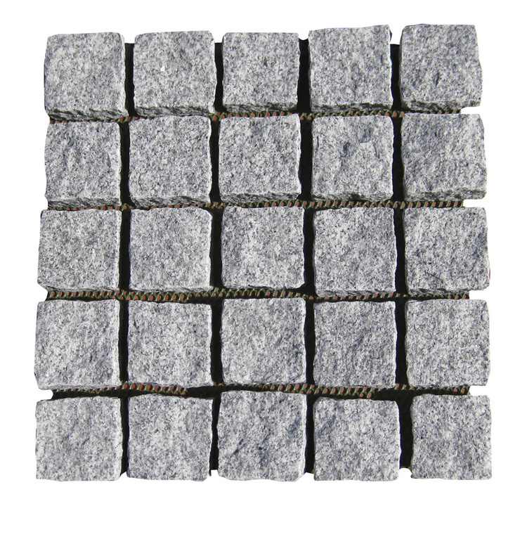 Outdoor Flamed G603 Natural Rectangular Grey Granite Block Paving Cube Stone