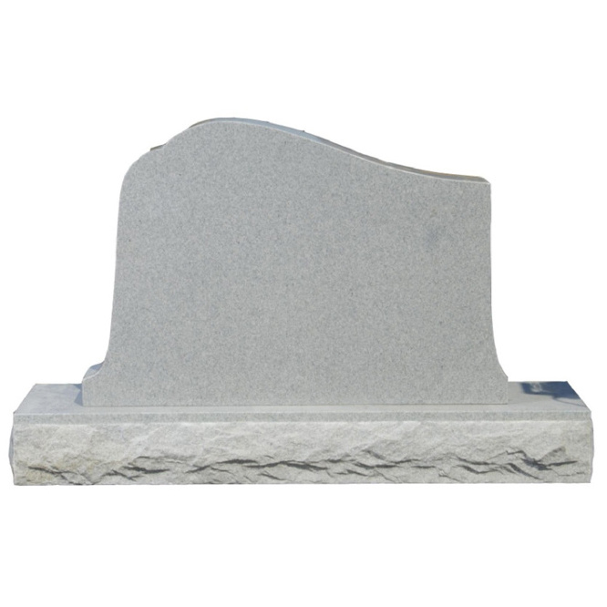 Upright Natural White Marble Headstones Gravestones