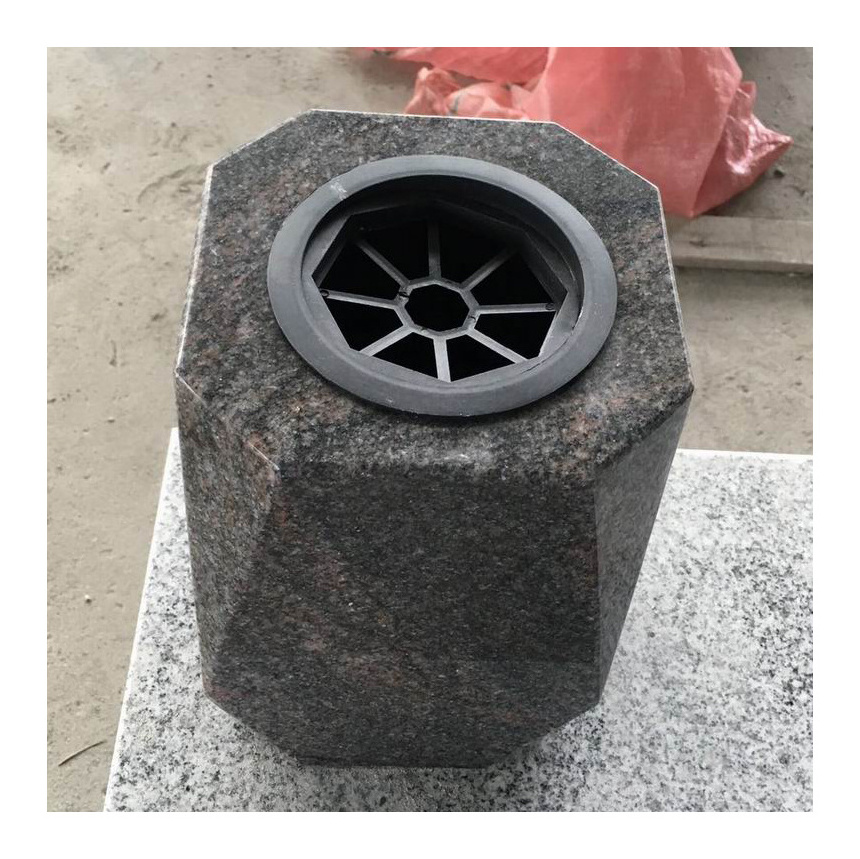 Hot Sale New Designed Paradiso Natural Granite Tombstone Headstone Memorial Vase