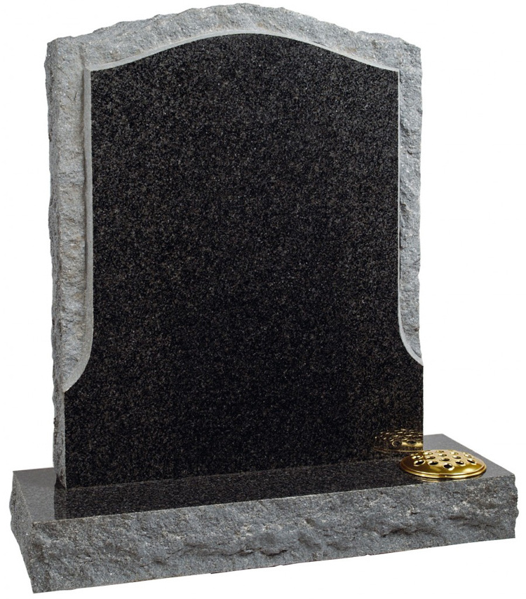 Upright Cheap Black Marble Tombstone Customized Design Headstones Monuments