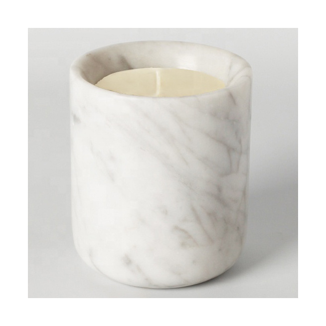 Wholesales Customized White Onyx Large Marble Stone Candle Holder For Sale