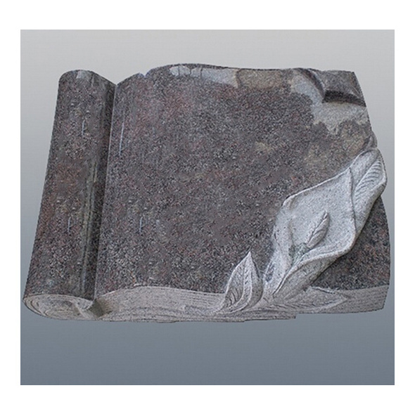 Hot Sale Natural Stone Opening Book Shape Slant Headstone Tombstone Monument