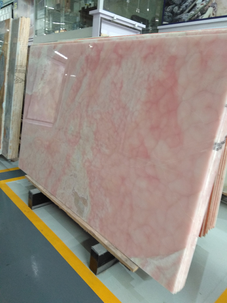 Natural Floor Tile  Classic Pink Onyx Slab Wall Panel From China