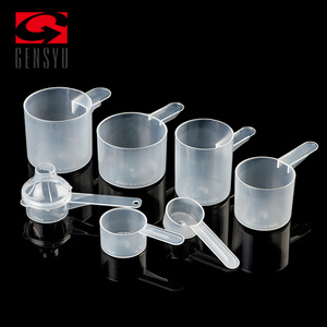 GENSYU new design 1.25ml 2ml 5ml 10ml clear plastic Measuring Scoop 5ml 30ml for powder with plastic jars