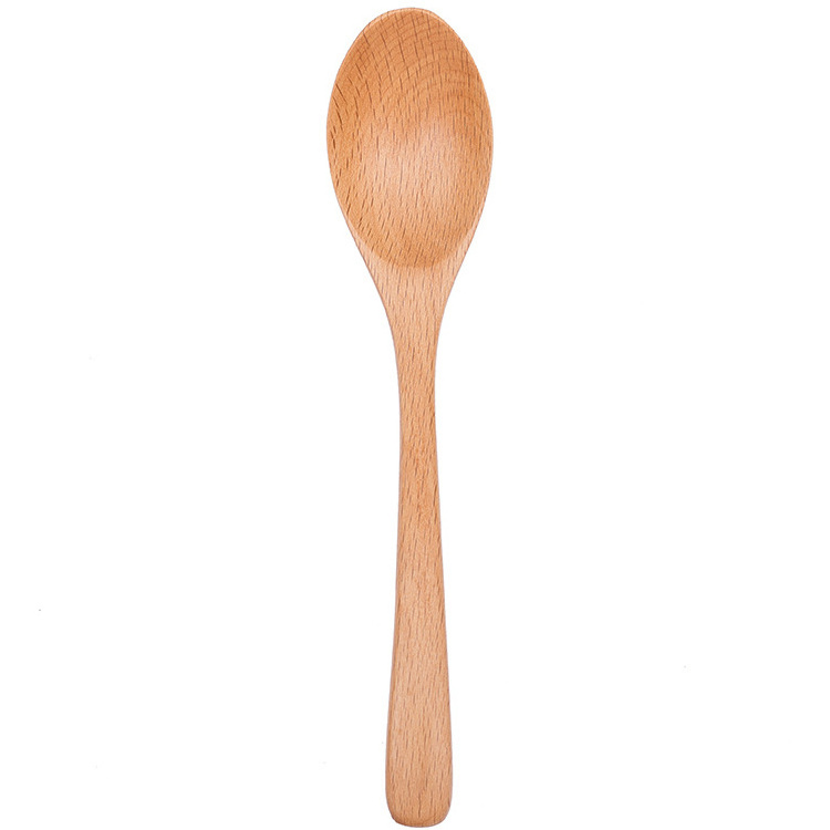 Creative Handmade Natural Beech Wood  Soup Spoon  Coffee Stirring Spoon