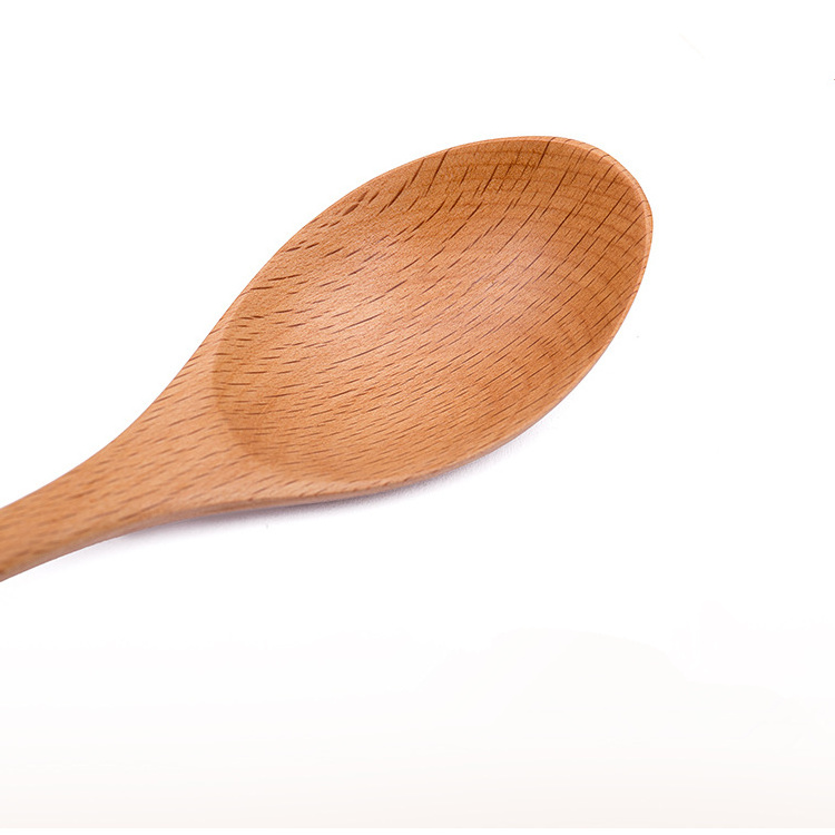 Creative Handmade Natural Beech Wood  Soup Spoon  Coffee Stirring Spoon