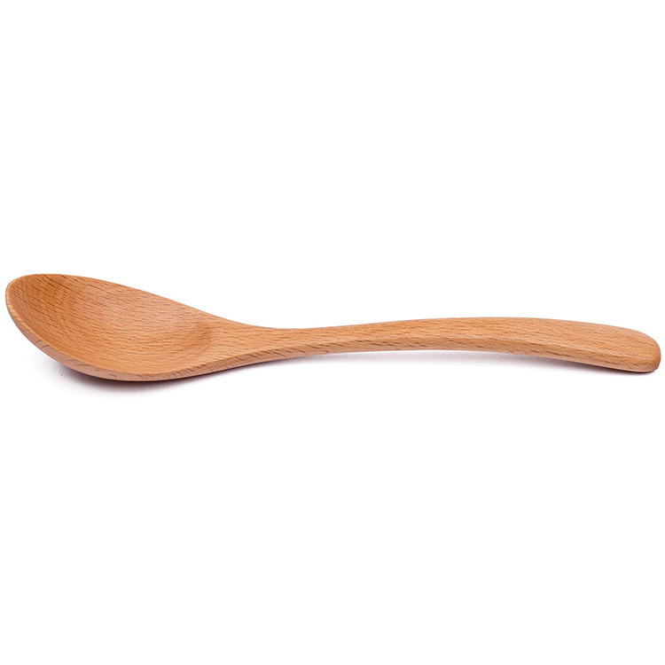 Creative Handmade Natural Beech Wood  Soup Spoon  Coffee Stirring Spoon