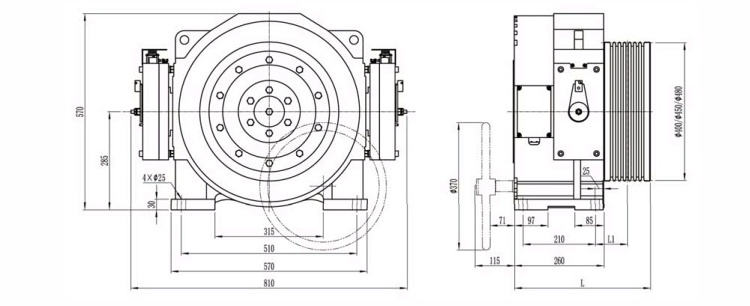 Elevator parts Elevator motor MONADRIVE elevator traction machine MCK300