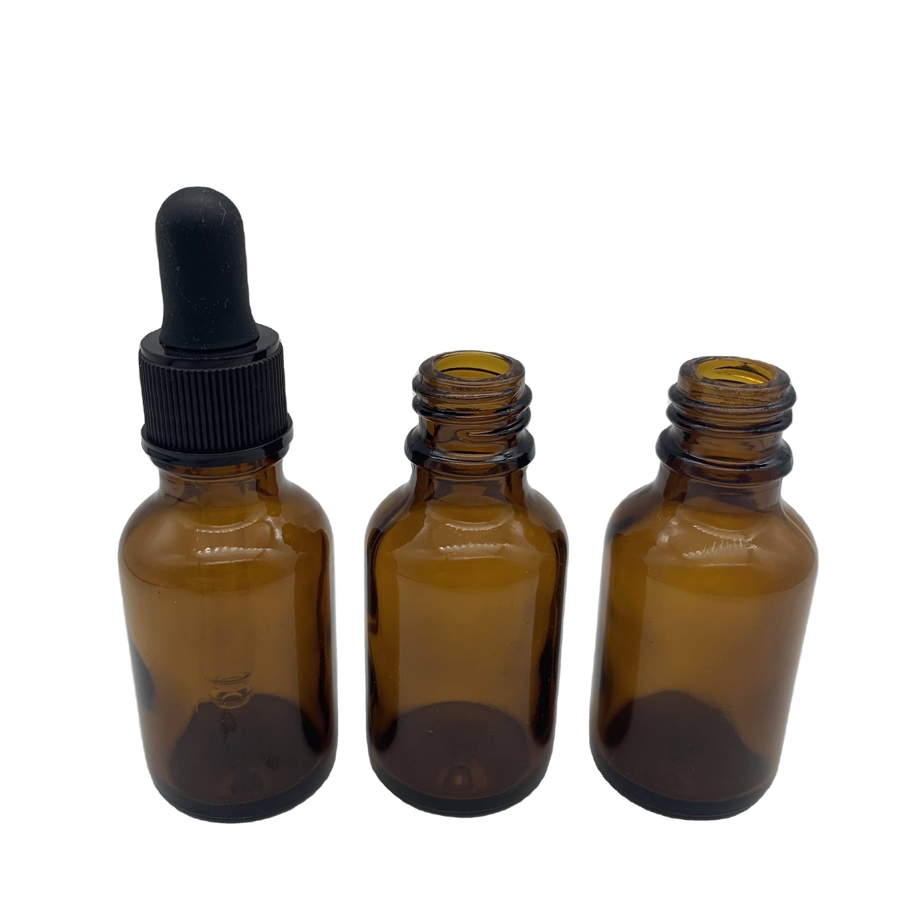 Amber 15ml 30ml 50ml 120ml boston round glass dropper bottle 1oz 2oz 4oz 8oz 16oz essential oil bottles