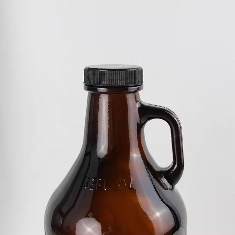 Amber Carboys Wine Bottle Half Gallon Jug Beer Glass Growler with Cap