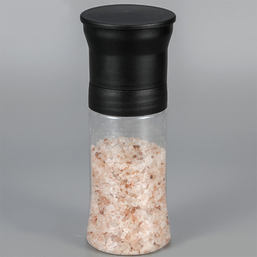 Clear PET spice bottles with black ABS Grinder caps(180ml 330ml)