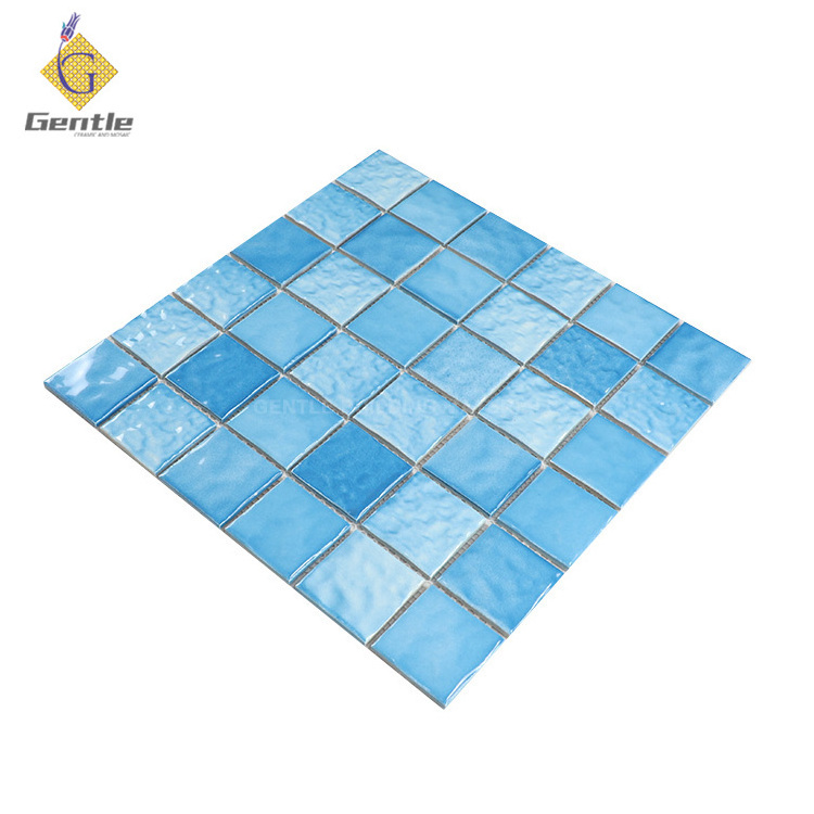 Blue Variation Ceramic Mosaic Tiles 306*306mm Porcelain Swimming Pool Mosaic Tiles Factory Price