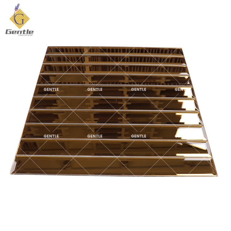 long strip tea bronze glass mirror mosaic tile self -stick mosaic kitchen tile backsplash