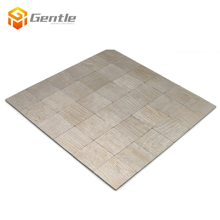 Antiskid Square Silver Wall Mosaic Backsplash Tile For Kitchen Marble Square Peel And Stick Tile