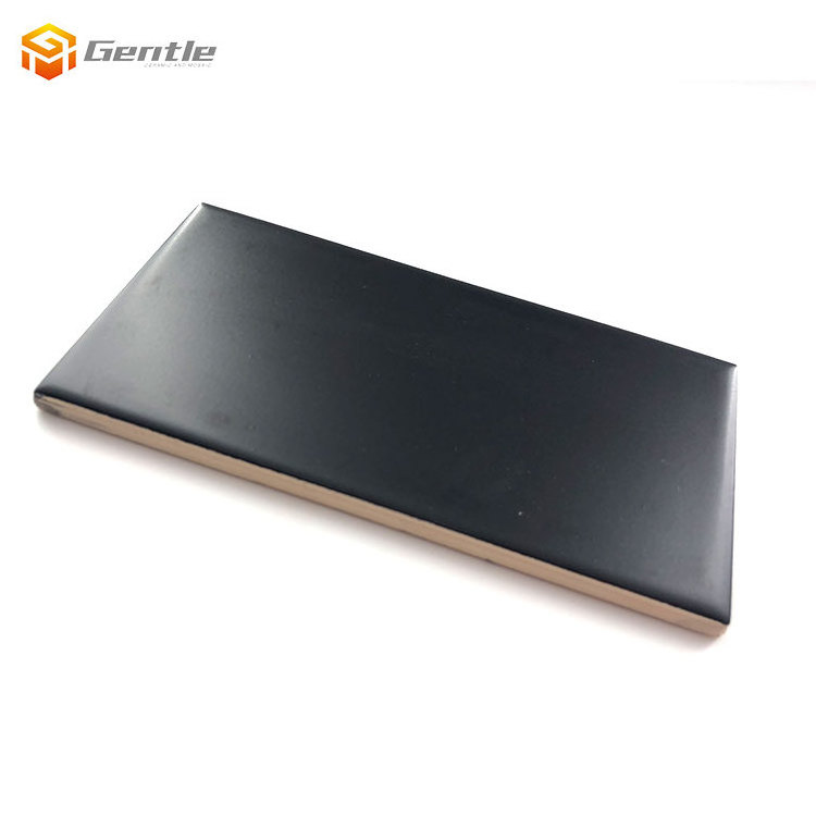 Hot Sale 30% off Promotion Home decor wall tile 75*150mm black matt surface subway tile for kitchen backsplash