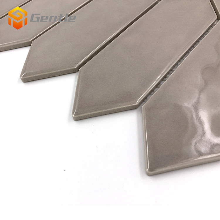 Non-slip ceramic bathroom wall tiles in philippines glossy 292.5*324mm grey ceramic mosaic tile