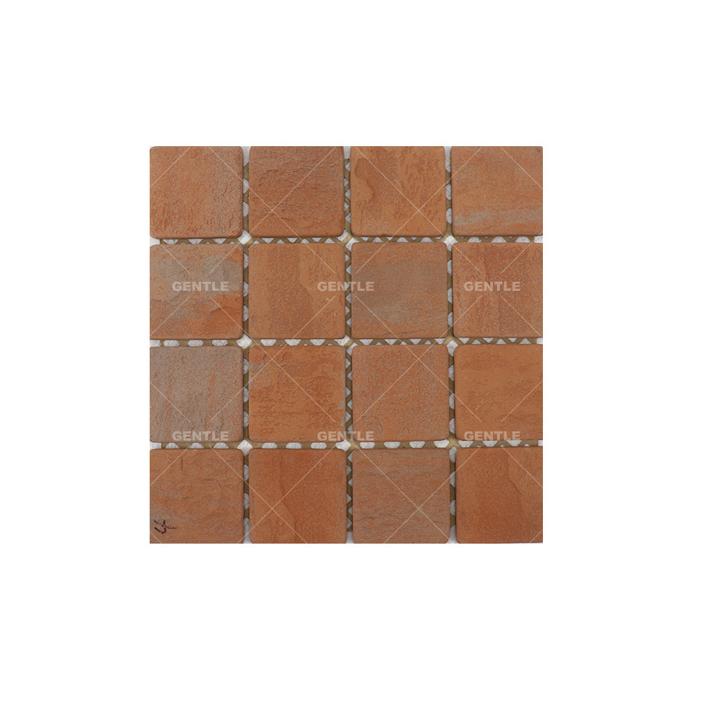 China handmade 315*315mm Terracotta mosaic red clay tiles ceramic wall tiles for outdoor wall