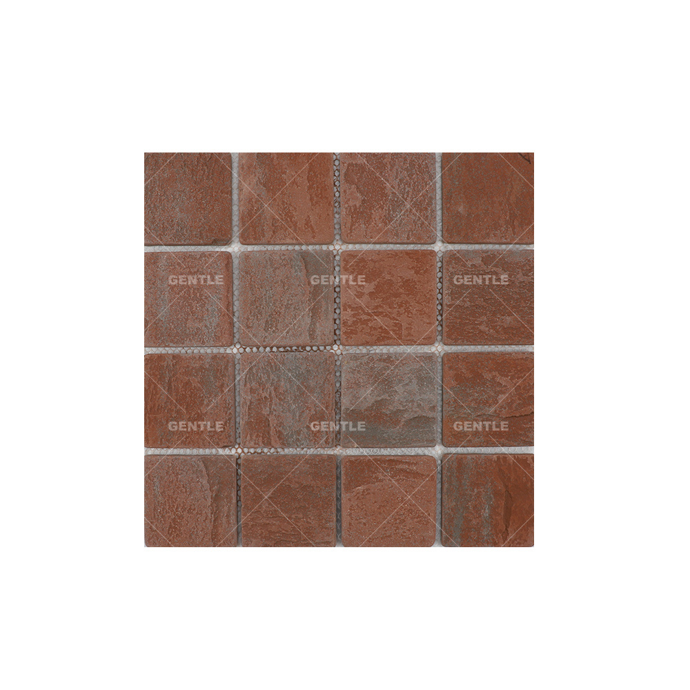 China handmade 315*315mm Terracotta mosaic red clay tiles ceramic wall tiles for outdoor wall