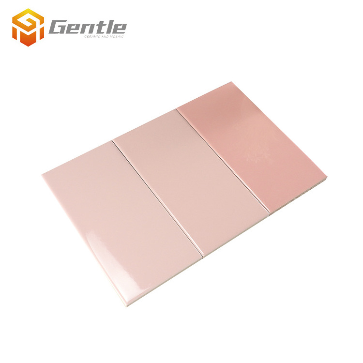 Wholesale rectangle mixed pink floor glossy ceramic tiles