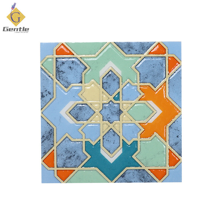 China custom art tile hotel and hall decoration pattern tile 15*15cm ceramic floor tile