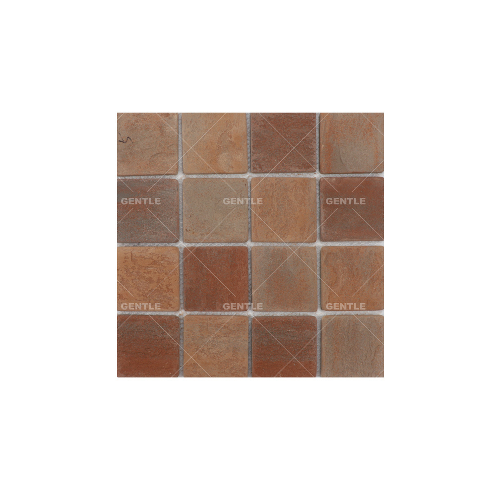 China handmade 315*315mm Terracotta mosaic red clay tiles ceramic wall tiles for outdoor wall