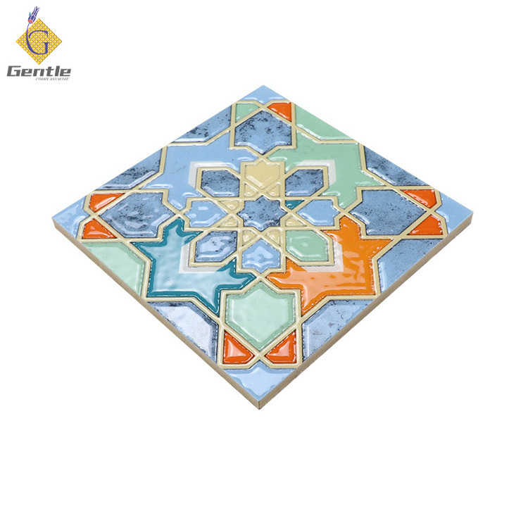 China custom art tile hotel and hall decoration pattern tile 15*15cm ceramic floor tile