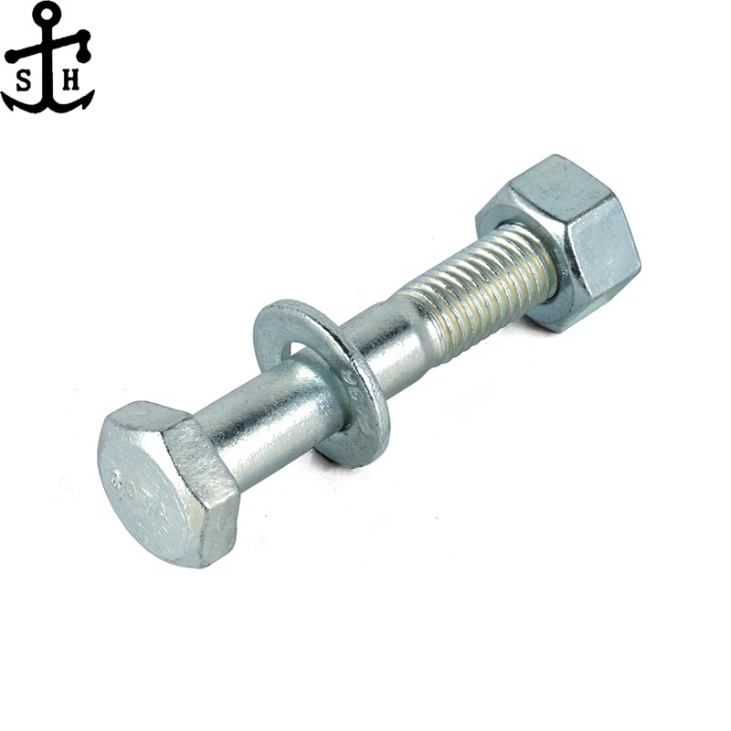 Factory Customized ASME/ANSI B18.5 307A 307B UNC UNF Zinc Plated Hexagon Bolt and nuts and washers