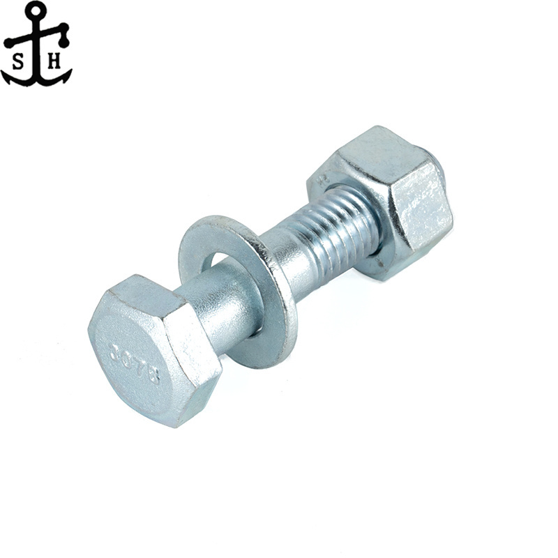 Factory Customized ASME/ANSI B18.5 307A 307B UNC UNF Zinc Plated Hexagon Bolt and nuts and washers