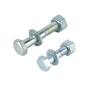 Factory Customized ASME/ANSI B18.5 307A 307B UNC UNF Zinc Plated Hexagon Bolt and nuts and washers