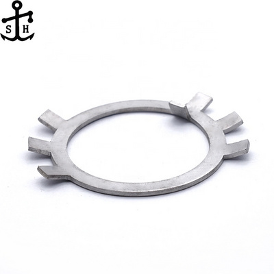 Factory Custom Locknut Tab Washers Stainless Steel 304 316 Tab Pin Star 6 Claws Lock Serrated Tooth Washer for Round Nuts GB858