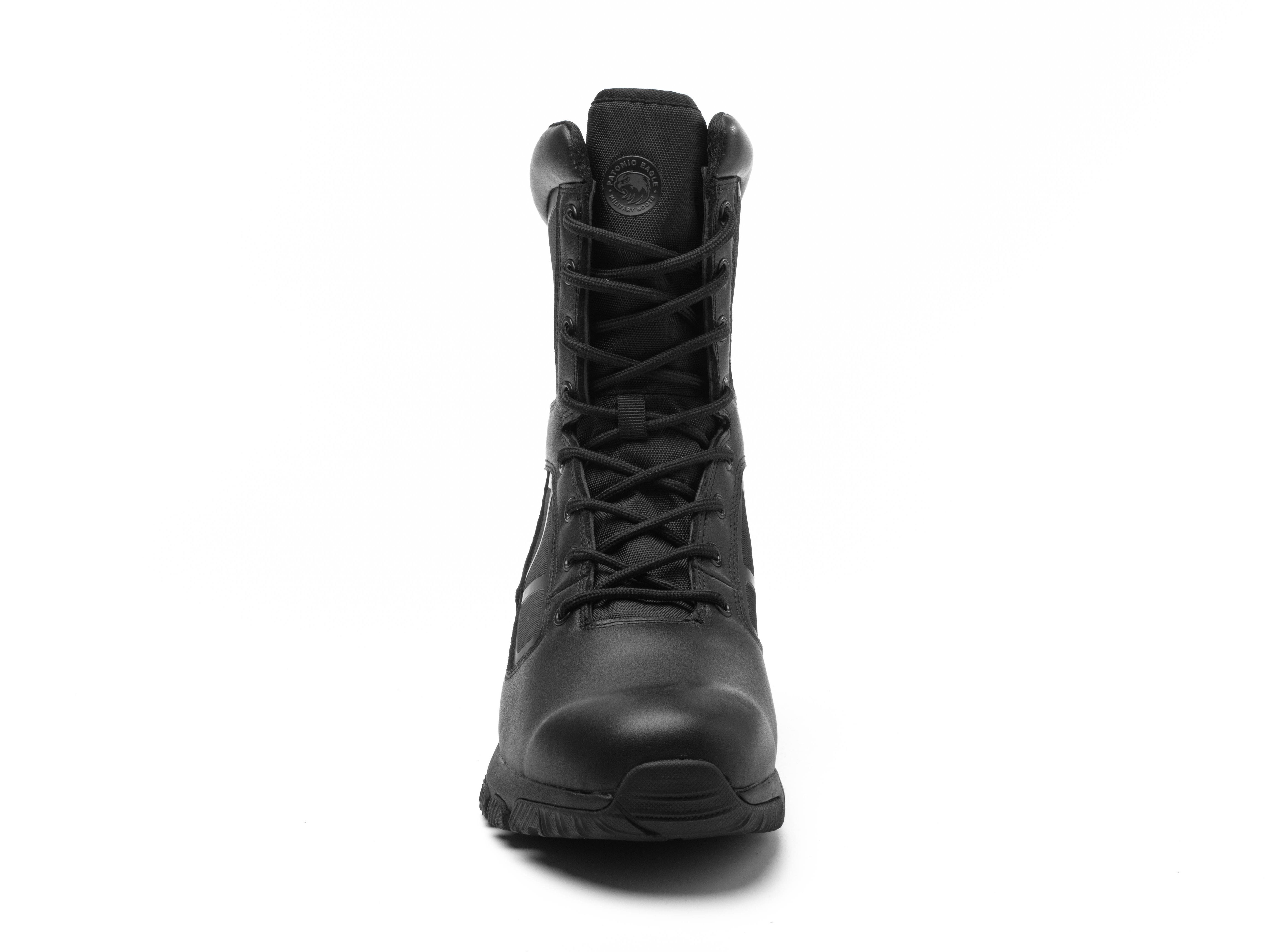 Black Full Grain Smooth High Rigger Boots Work Mining Equipment Steel Toe Safety Boots